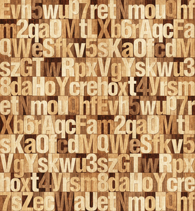 Дизайнерские обои Factura WOOD ALPHABET