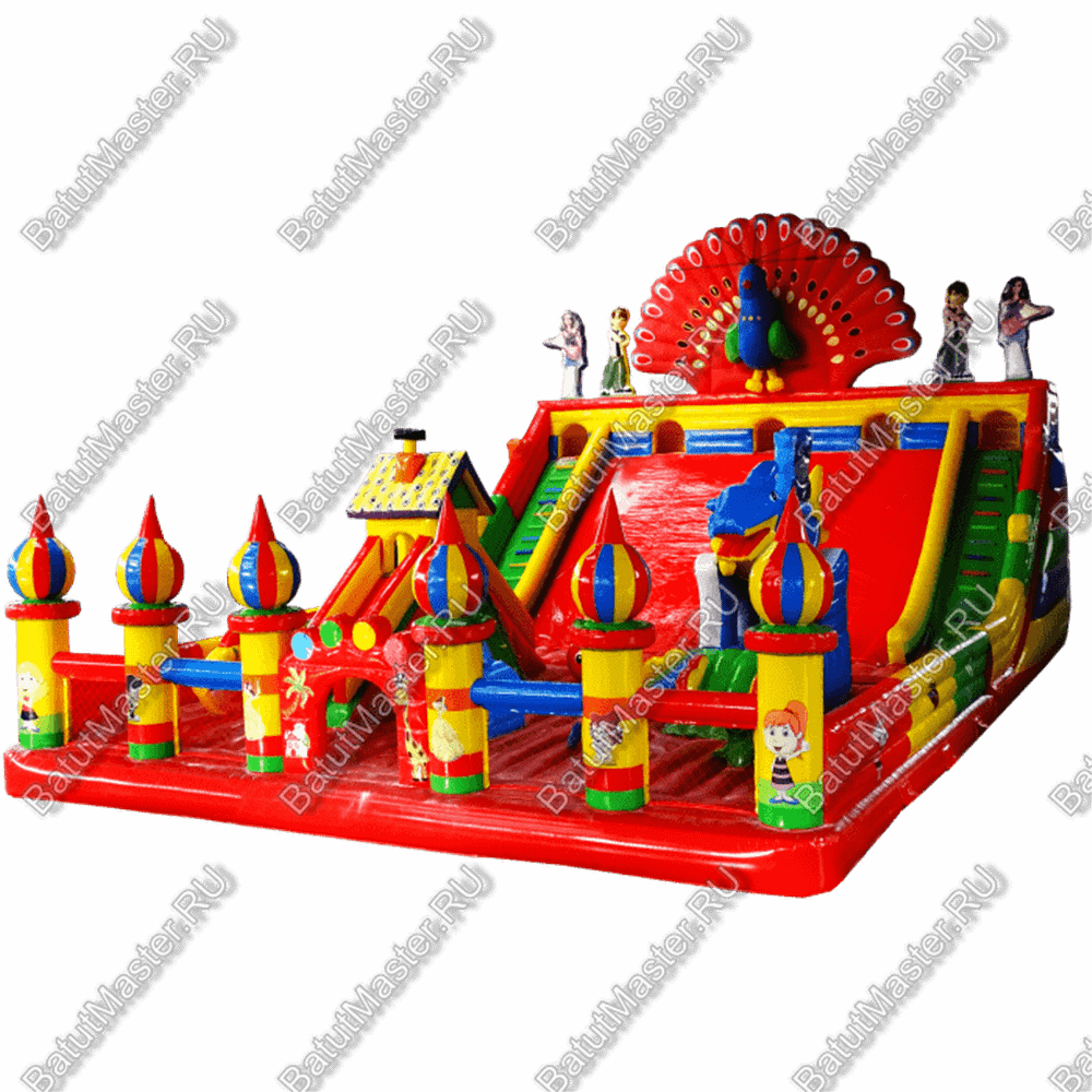 Коммерческий надувной батут "Павлин" 18*12*8,5 м