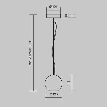 Подвесной светильник Maytoni MOD461PL-01BG