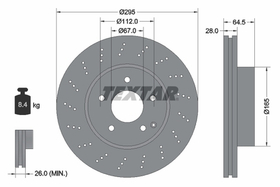 TEXTAR - 92165005-TET - Brake Disc