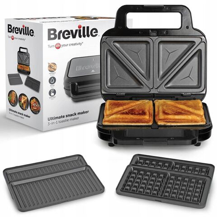 Вафельница Breville 3в1 ULTIMATE VST098X , черный 900 Вт