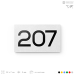 Номер на дверь 207, табличка на дверь для офиса, квартиры, кабинета, аудитории, склада, белая 120х70 мм, Айдентика Технолоджи