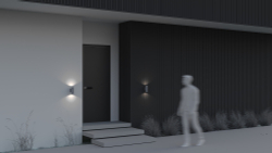 Уличный настенный светильник Outdoor O574WL-02GR