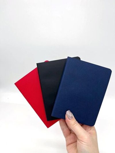 Набор 3 блокнота 88л (138*102мм) лин. графит, красный, т.синий (5447-11)