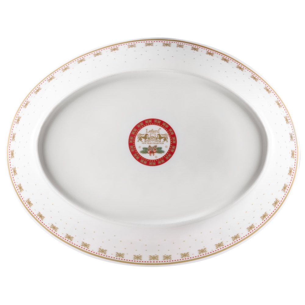 БЛЮДО LEFARD "ТРОЙКА" ОВАЛЬНОЕ 25*19,5*4,5 СМ БЕЛОЕ (КОР=18ШТ.)