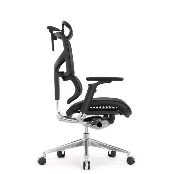 Кресло EXPERT 2 SAIL HSAM 01 (подлокотник 6D(360), подголовник 5D, сетка черная / каркас черный)