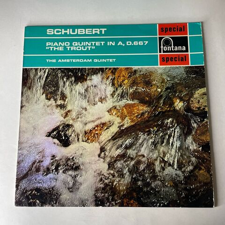 Винтажная виниловая пластинка LP Schubert Шуберт, The Amsterdam Quintet, Piano Quintet In A, D.667 The Trout (Англия 1969)