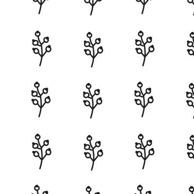 Бесшовный принт c осенней ботаникой