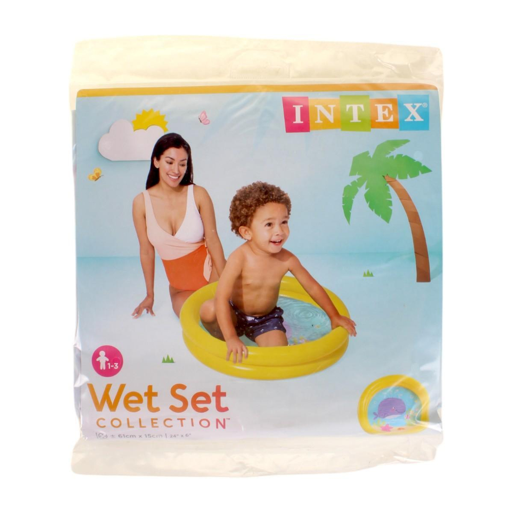 Бассейн надувной "Морские обитатели" 61*15см, цв. желтый 533013 (Intex)