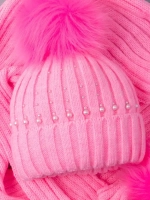 Шапка для девочки зимняя вязаная и шарф