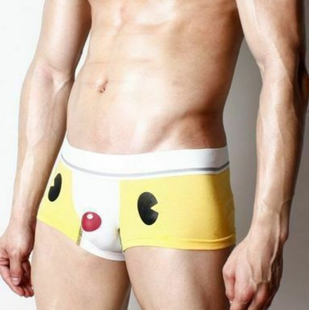 Мужские трусы хипсы с мультяшкой желтые Superbody Cartoon Bear Yellow Hip Boxer