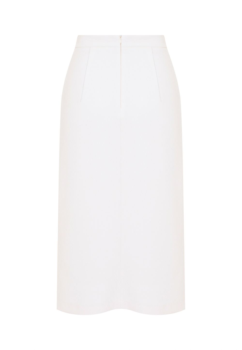 Белая юбка миди со складками (в оттенке айвори)