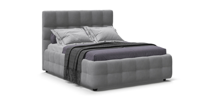 Босс Кровать+ПМ 180 Велюр Монолит сталь