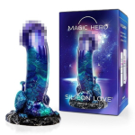 Фаллоимитатор с присоской Magic Hero разноцветный 19 см