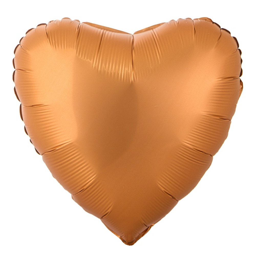 Шар фольгированный Сердце 45 см (Оранжевый)