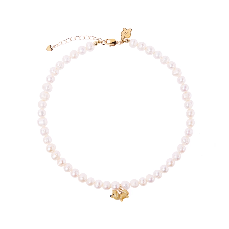 Колье Мой Любимый Пушистик с Жемчугом – Собака