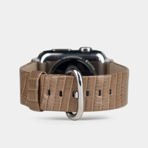 Ремешок для Apple Watch 40/41/42 mm из кожи ящерицы,  цвета кофе