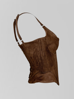 Корсет Agdali Brand замшевый однотонный с двойными лямками