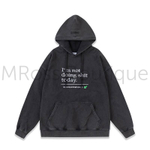 Черное худи Vetements I am not doing shit today