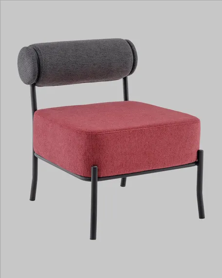 Лаунжж-кресло Roller, тёмно-серое, бордо