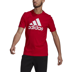 Мужское теннисное поло adidas Big Logo Single Jersey T-Shirt Men - Dark Red, White