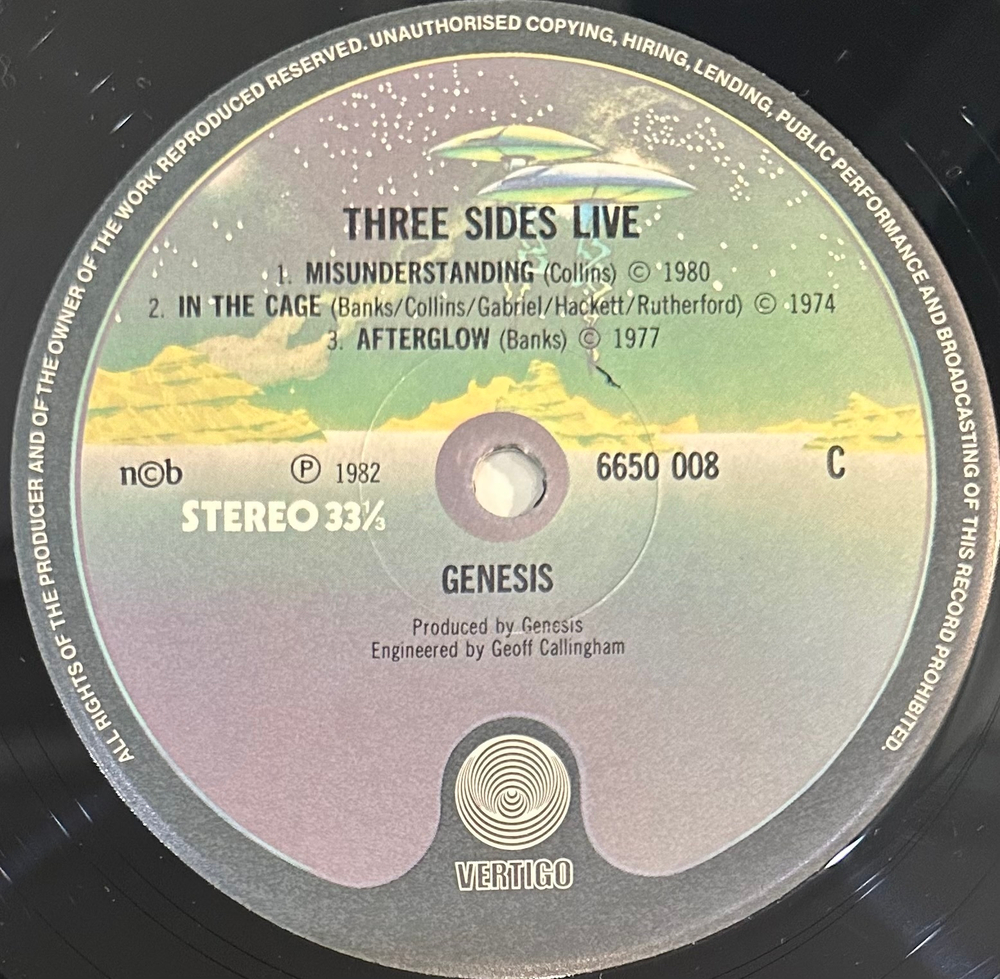 Genesis - Three Sides Live (Скандинавия 1982г.) 2LP