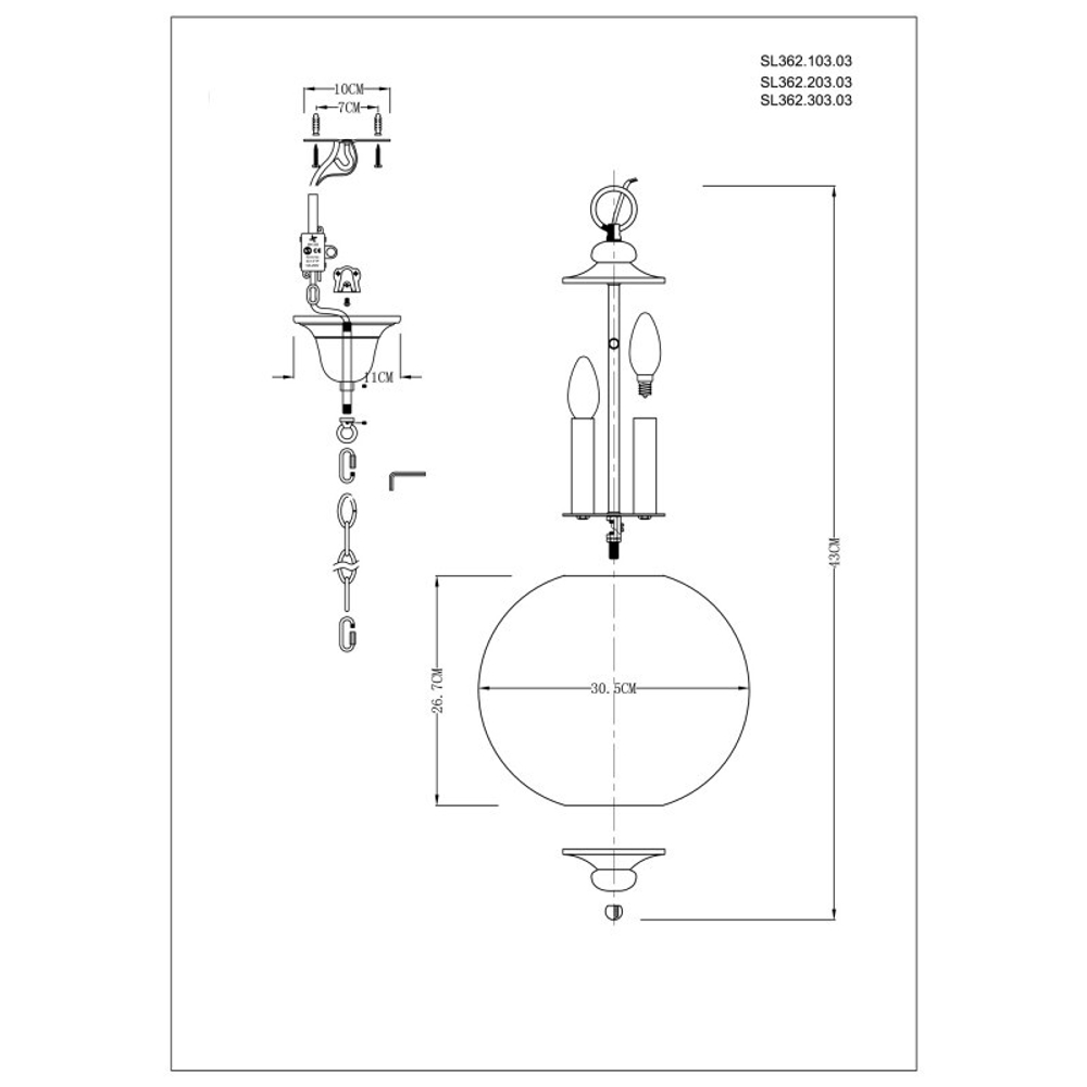 Подвесной светильник ST-Luce SL362.103.03