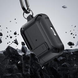 Чехол с замком для наушников AirPods Pro 2, черный цвет, серия PECO Series Case от Dux Ducis