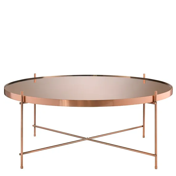 Журнальный столик Josen, Ø85 см, розовый/медный
