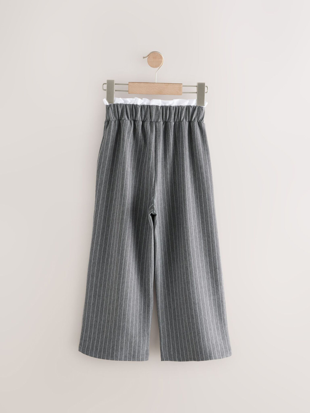 Брюки школьные с высокой талией для девочки Next AN5-956, Серый