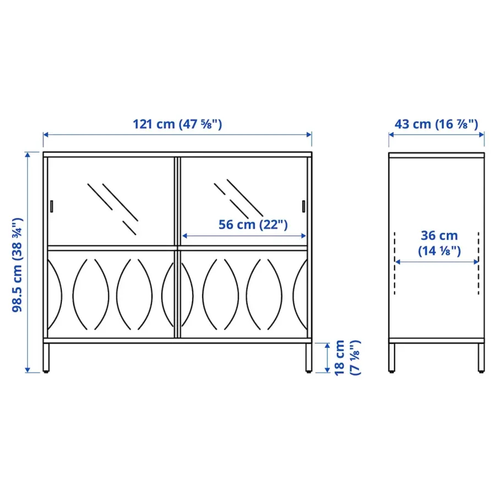 Шкаф - KALKNÄS/KALKNАS  IKEA/ КАЛКНАС ИКЕА, 121x43x98 см, белый