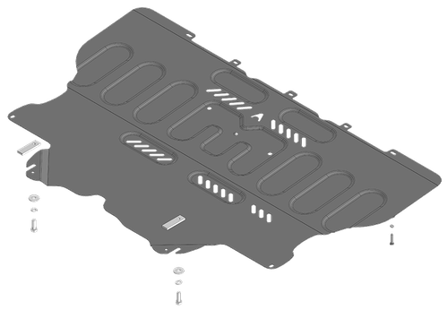 Стандартная Защита картера Двигателя, КПП. 1,5 мм, Сталь. для Changan UNI-V 2021-н.в., Changan Lamore 2023-н.в. АвтоСтандарт.57208