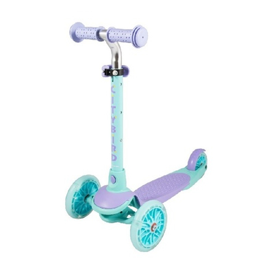 Самокат детский трехколесный светящийся  Tech Team City Bird 2019 фиолетово-голубой