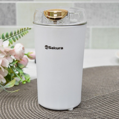 Кофемолка электрическая на 100г кофе 200Вт, SA-6178W белая