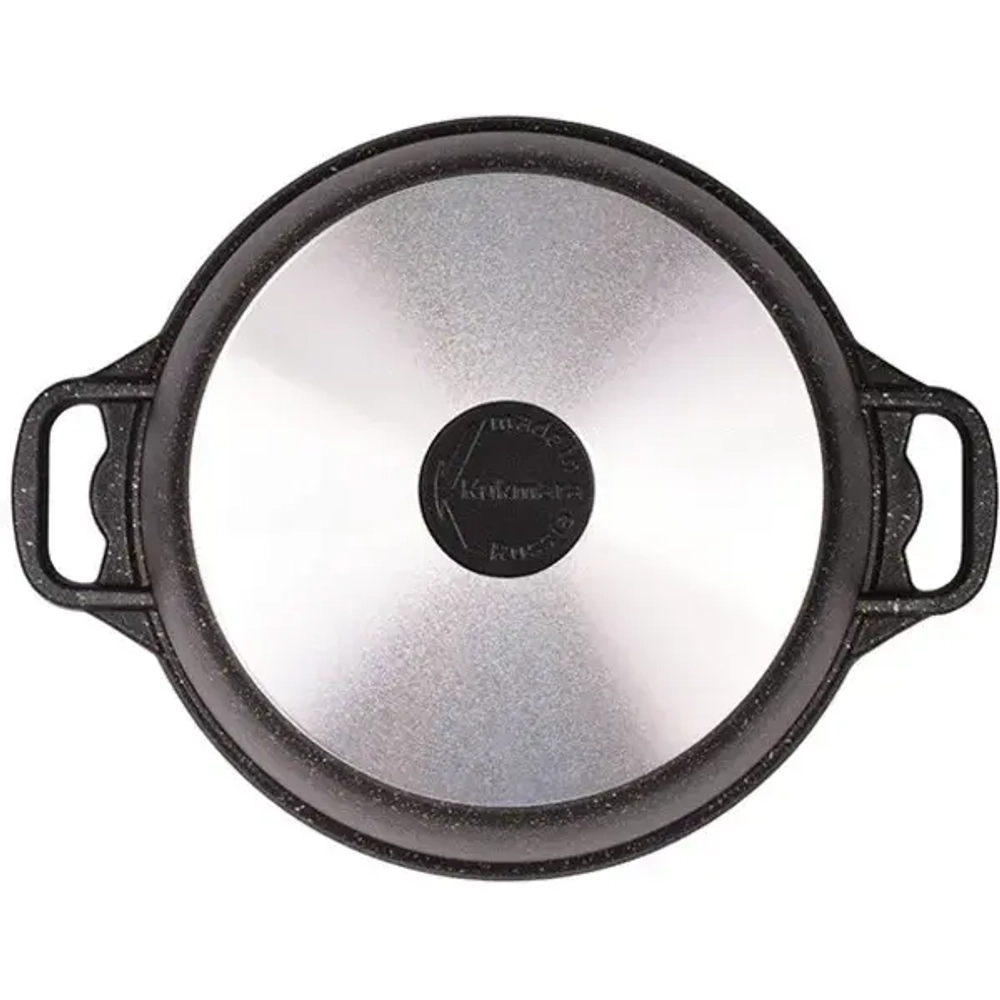 Кастрюля 6л «Granit ultra» (black-gold) со стеклянной крышкой кгбг62а