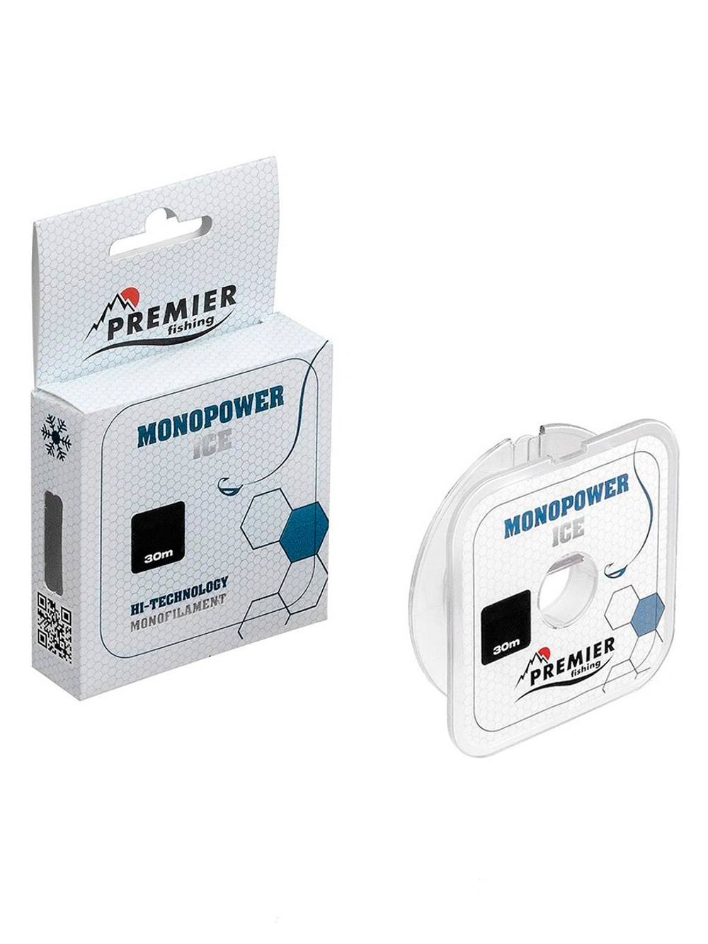 Леска для рыбалки Premier Fishing MONOPOWER ICE Clear Nylon 0,16mm/30m (PR-MI-T-016-30)