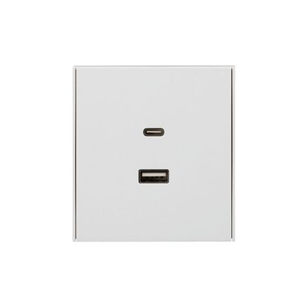 Розетка STRONG USB-A+Type-C 3А с функцией быстрой зарядки жемчуг KRANZ