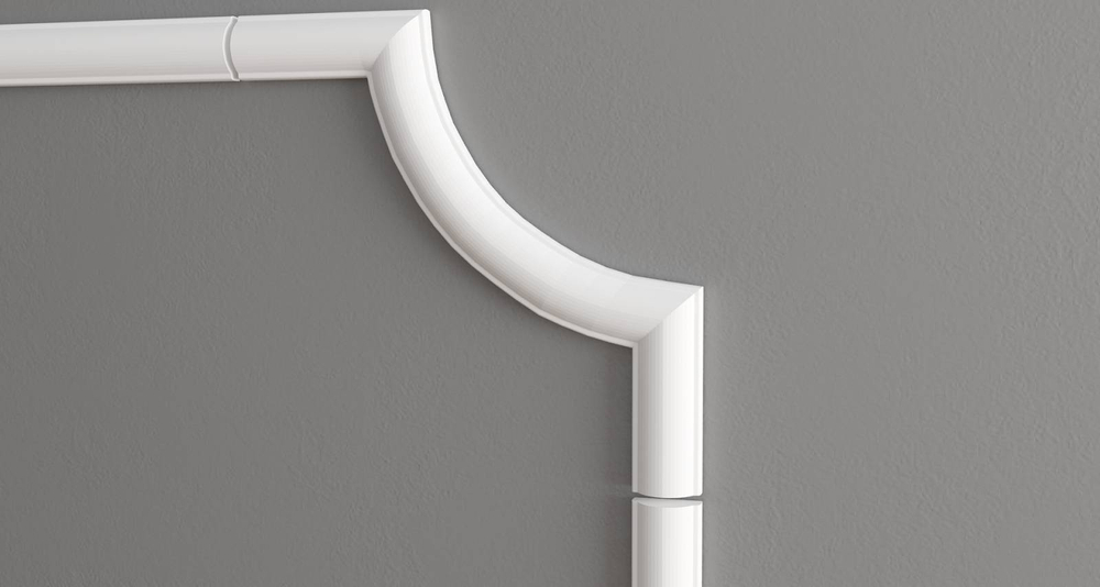 C1-130A/Декоративный уголок гладкий (105х105х8мм)/4 Стоимость за упаковку 4 шт