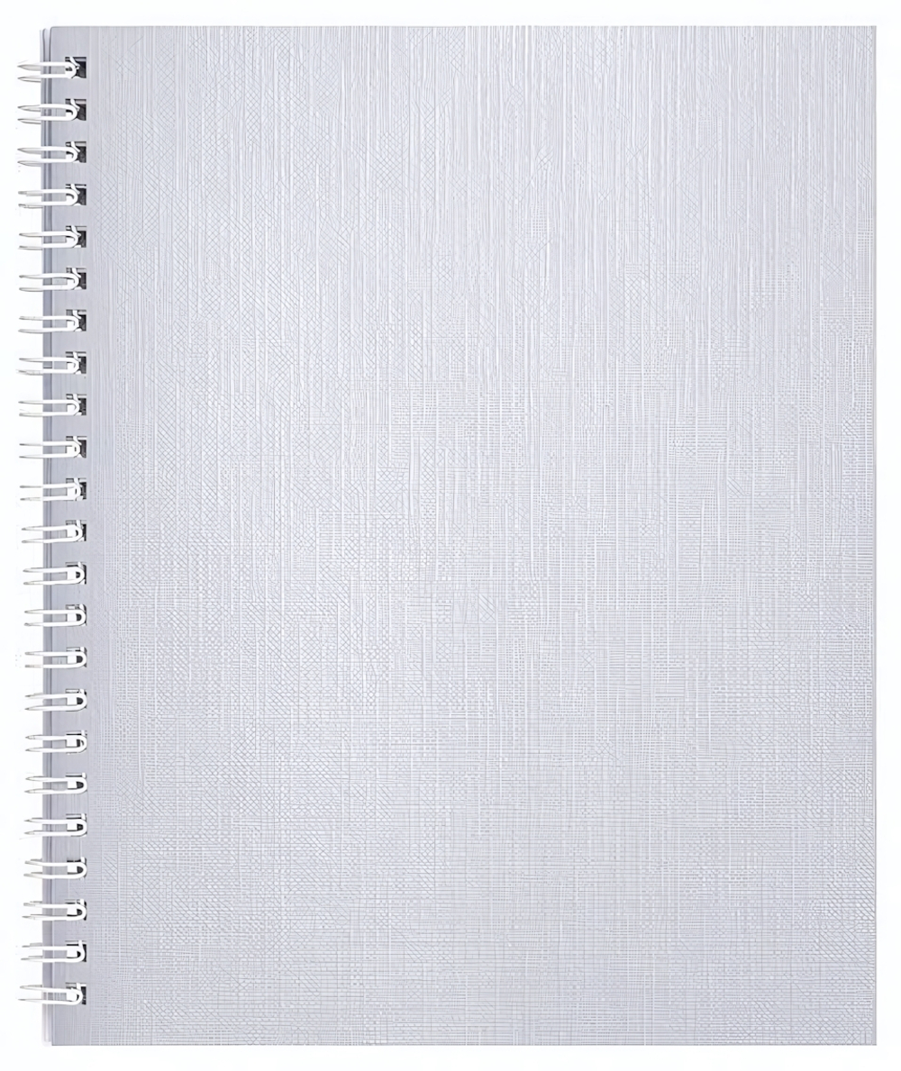 Тетрадь А5 96л. на гребне, клетка "METALLIC Белая" (Хатбер)