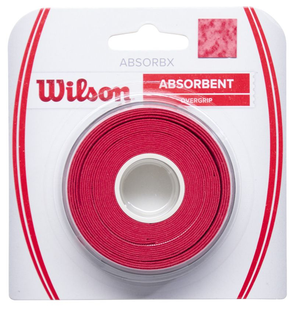 Теннисные намотки Wilson AbsorbX 3P - red