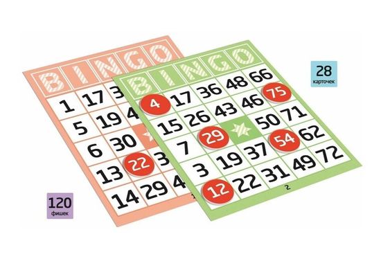 Игра настольная "Бинго" (карт.фишки)