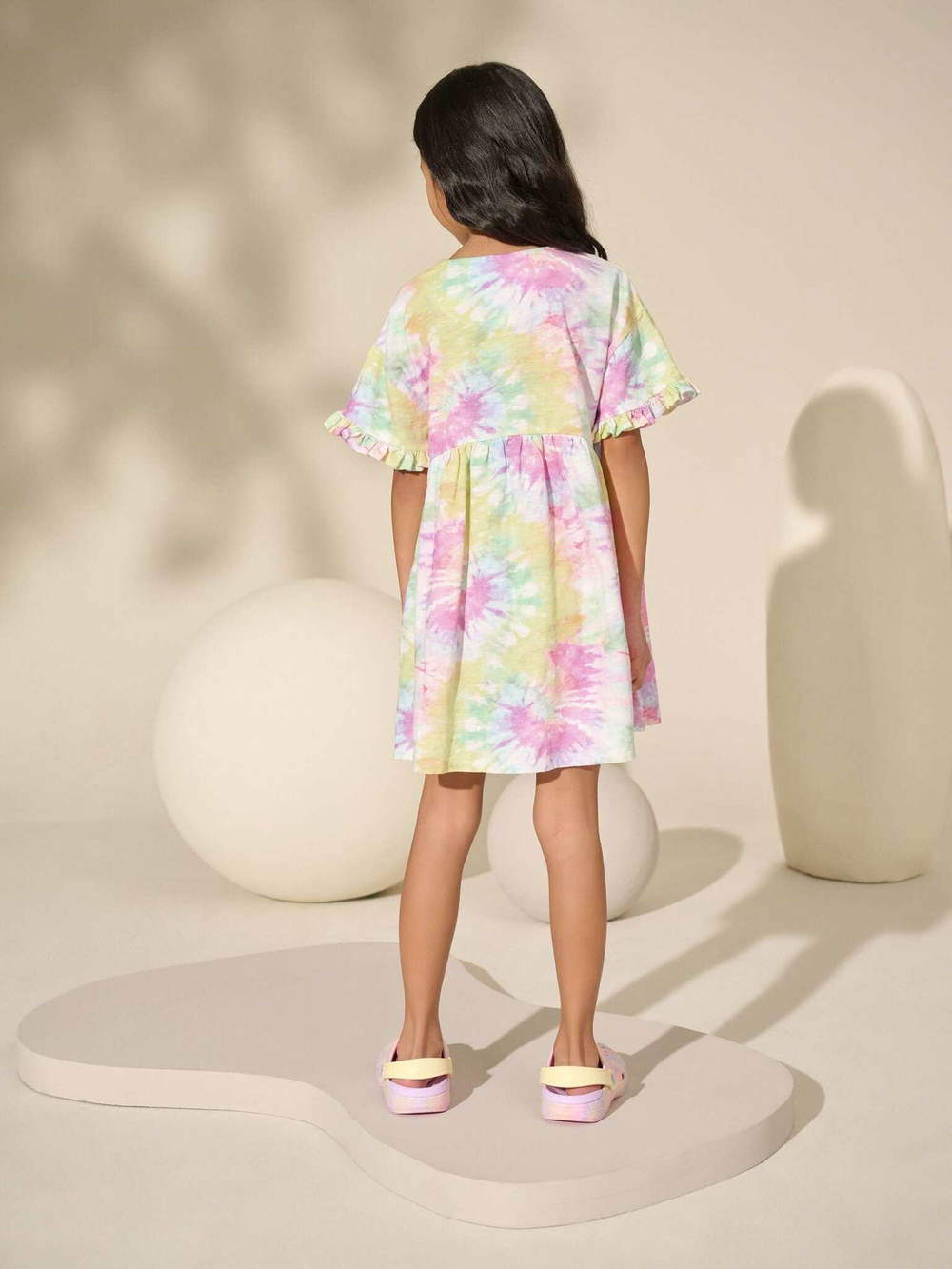 Платье для девочки Next AH9-594, Белый, Розовый, Голубой