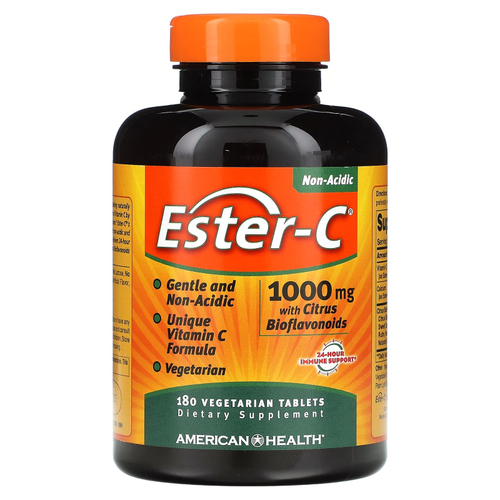American Health, Ester-C с цитрусовыми биофлавоноидами, 180 вегетарианских таблеток