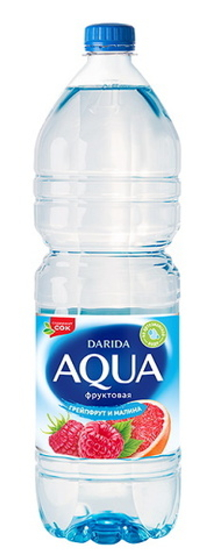 Напиток без газа "Дарида Аква Фруктовая" 1,5л. Грейпфрут и малина