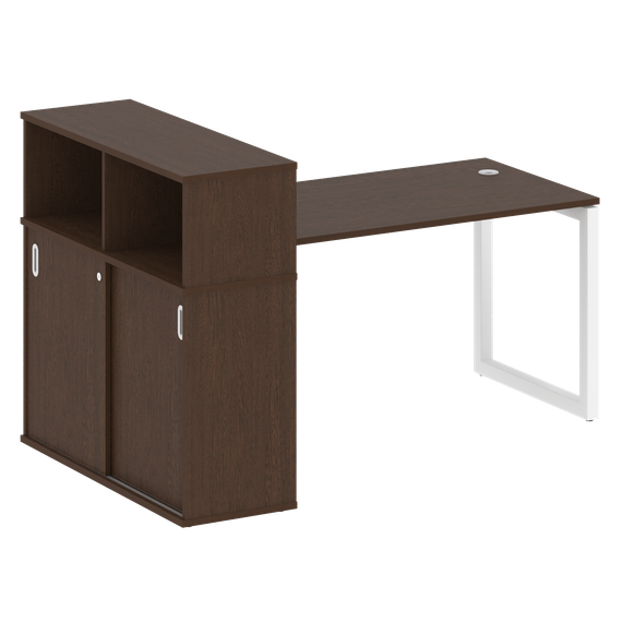 Метал Систем Куатро Стол письменный с шкафом-купе на О-образном м/к 50БО.РС-СШК-3.3 Т