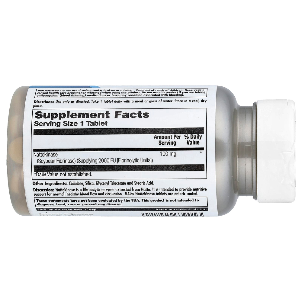 KAL, Наттокиназа, 100 мг, 30 таблеток