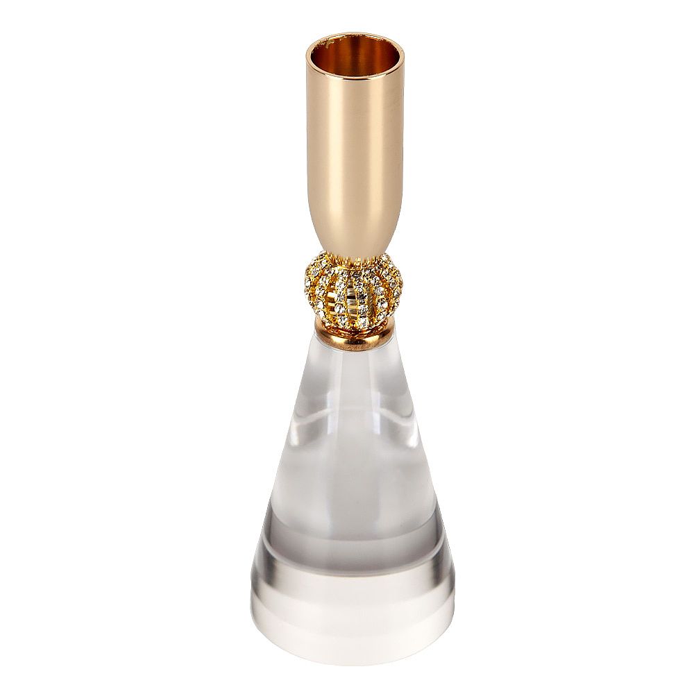 Подсвечник декоративный h=17см (акрил,металл) (индивидуальная упаковка)