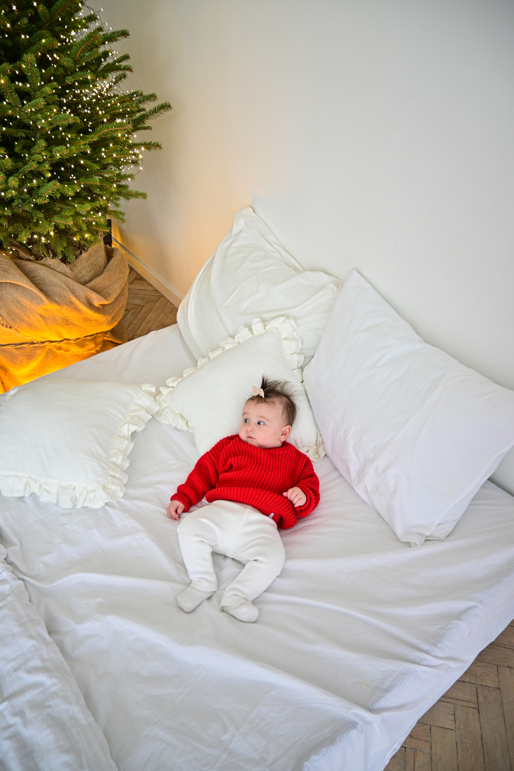 Джемпер вязаный oversize красный