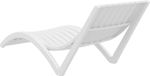 Шезлонг-лежак пластиковый, Slim, белый