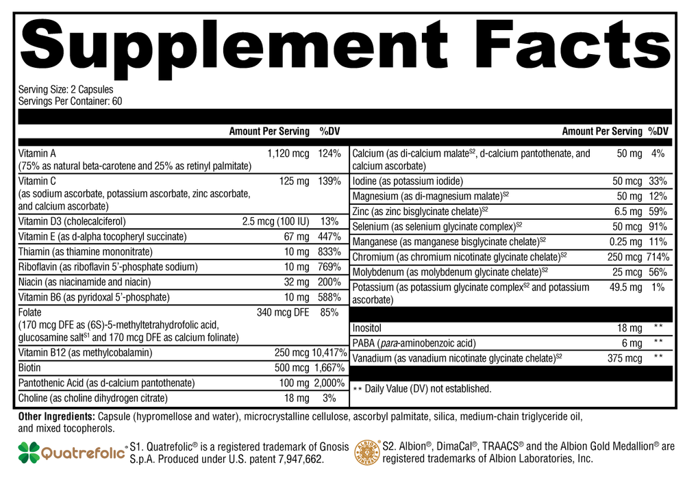 ActivNutrients® without Copper & Iron 120 Capsules
